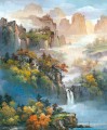 中国の風景 山水山の滝 0 954